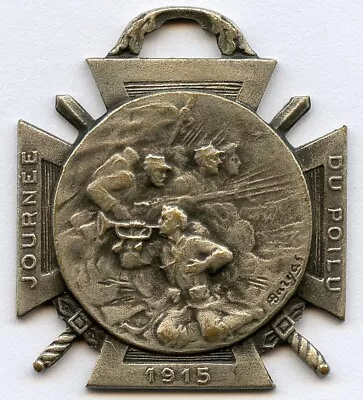 France WWI Journee Marne 1914 Yser 1915 Verdun Somme 1916 Medal Borgas 34mm !!! • $9