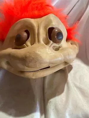 Vtg Russ Norfin Troll Doll Halloween Orange Hair 1990s Adult Mask • $30