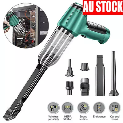 120W Cordless Handheld Vacuum Cleaner Car Home Mini Rechargeable Wet Dry Duster • $19.90