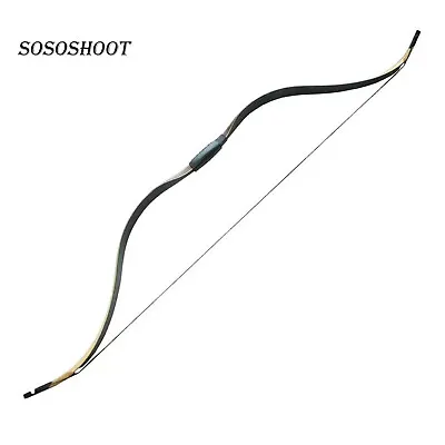 20-50lb Recurve Bow Handmade Laminated Long Bow Mongolian Kyudo Archery Hunting • $195