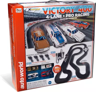 36' Victory 400 4 Lane Slot Race Set HO Scale • $544.99