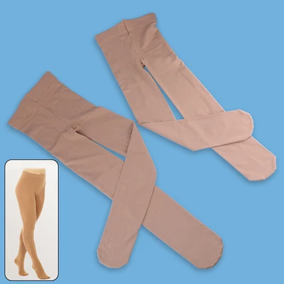 OVER THE BOOT ICE ROLLER SKATING TIGHTS Stocking VARIOUS SIZES NATURAL TAN NEW • £13.99