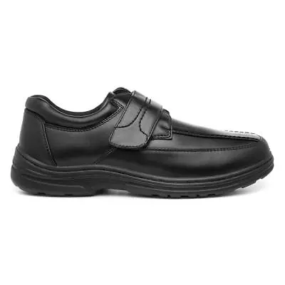Hobos Mens Shoes Black Adults Easy Fasten Size UK 6789101112 • £14.99