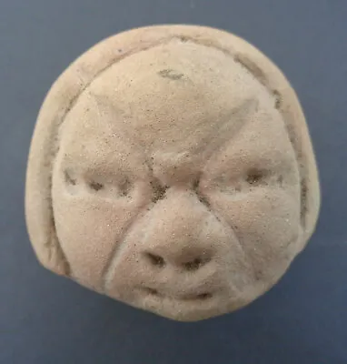 Ancient MAYA Pendant HONDURAS Terracotta COPAN Head • $105