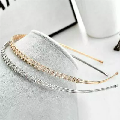 £3.49 • Buy Women Girls Fashion Double Metal Crystal Gems Headband Hair Band Jewellery Gift