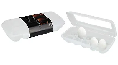 Plastic Hygienic Egg Storage Box - Holds 10 Eggs Ideal For Caravan And Camping • £6.95