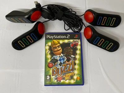 £14.99 • Buy Playstation 2 Buzz Buzzers Buttons With Game Sports Quiz Ps2 Sony 3
