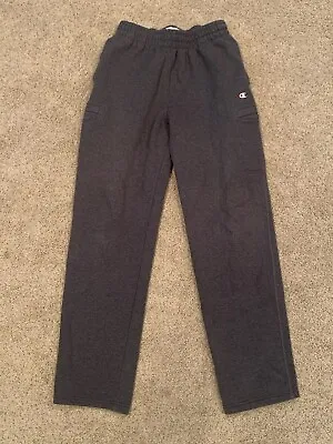 Vtg Champion Heather Gray Men's Sweatpants Side Pockets/ Drawstring/ Logo  LG • $10.40
