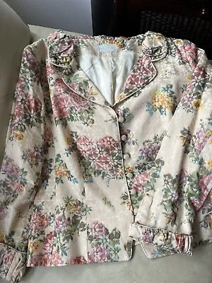 CAROLINE CHARLES Studio  Cream Pink Roses Jacket • £89