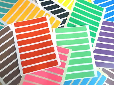 65x10mm Rectangle Stickers Coloured Rectangular Sticky Labels 32 Colours  • £3.10