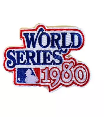 World Series 1980 MLB Baseball Iron On Embroidered Patch - 4  X 3   • $9.99