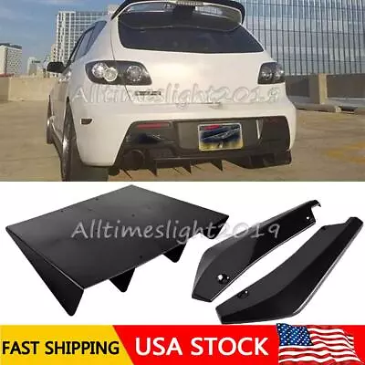 For Mazda Miata 2 3 6 Rear Bumper Diffuser 4-Fin Spoiler Lip Splitter+Rear Spats • $46.95