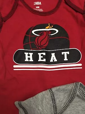 MIAMI HEAT NBA Infant Baby Unisex Bodysuit Creeper 18 Months NEW W/o Tag • $8.99