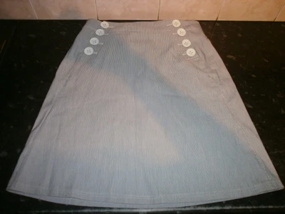 £14.99 • Buy Ladies Jaeger London 100% Cotton Blue Skirt, Size 10, 30  Waist, New