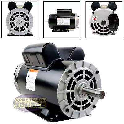 $298.95 • Buy 5 HP Compressor Duty Electric Motor 1 Phase 3450 RPM 56 Frame 7/8  Shaft 230V
