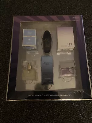 Fragrance Collection 3 Miniatures Set Obsession Night Liz & Pure White Linen • £13.99