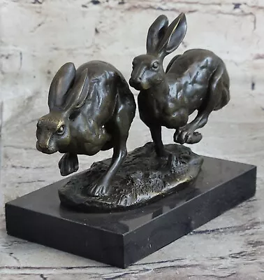 Vintage Austrian Vienna Rabbit Hare Hot Cast Real 100% Bronze Sculpture Figure • $154.50