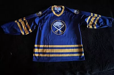 Vintage Buffalo Sabres CCM 1994 Throwback Blue Jersey • $89.99