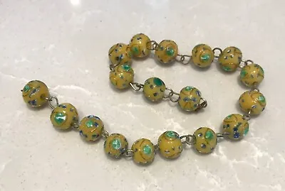 Vtg RARE WEDDING CAKE Murano Venetian Art Glass Bead Italian Necklace To Repair • £20