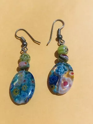 Vintage Jewellery Estate- Earrings Art Glass • $16