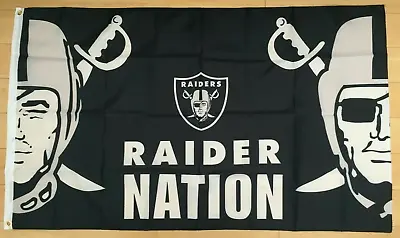 Las Vegas Raiders Nation 3x5 Ft Flag Banner NFL Oakland • $13.47