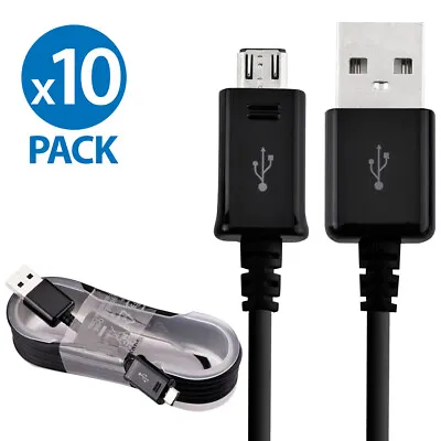 10x Pack Micro USB Charger Fast Charging Cable Cord For Samsung Android Phone LG • $12.29