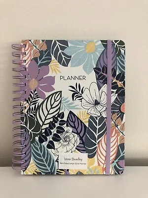 Vera Bradley NWT Non-Dated Large Spiral Planner PALM FLORAL 12 Months Sloths • $19.99