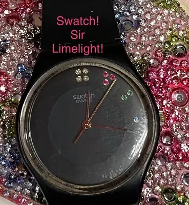 Swatch Watch Sir Limelight Rare Vintage GB 106 1985 Works- One Of The Rarest! • $150