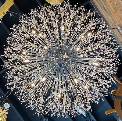 Modern Crystal Silver Chandeliers Sputnik Chandelier Lighting Fixture For Entry  • $1209