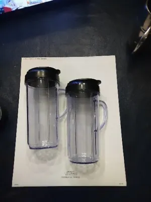 (2) 22 Oz Tall Cups With To-Go Lid Replacement Part Magic Bullet 250W MB1001  • $17.95
