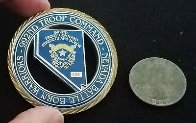 CUTOUT 992nd 992d Troop Command Nevada Military Police Engineer Challenge Coin • $9