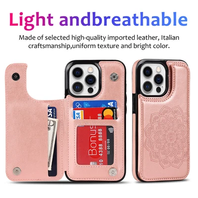 $11.99 • Buy For IPhone 14 13 12 11 Pro Max 8/7/SE Plus XR XS Case Leather Wallet Card Cover