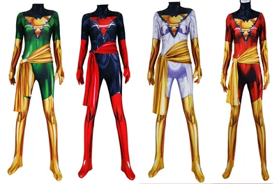 £23.40 • Buy X-Men Dark Phoenix Jumpsuit Cosplay Superhero Adult Kids Bodysuit Zentai Costume