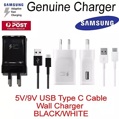 Genuine Samsung Fast Charger AC Wall Adapter USB C Type-C Cable S8/S9/S10/Note 8 • $5.95