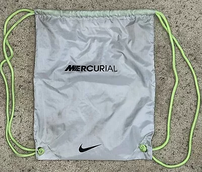 Nike Mercurial Vapor Soccer Bag Drawstring Backpack Vintage Rare. Gray Volt • $22.06