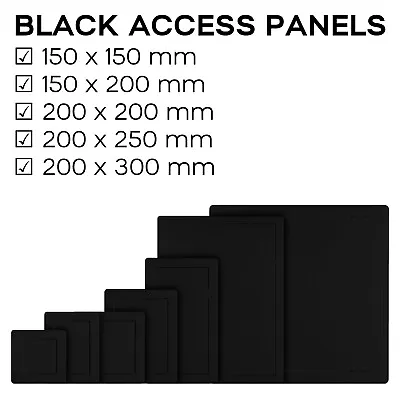 Black Access Panel Revision Door Inspection Hatch Tough And Durable ABS Plastic • £12.99