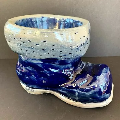Rowe Pottery Works Life Sized Santa Boot Serving Bowl Salt Glazed Stoneware • $99.98