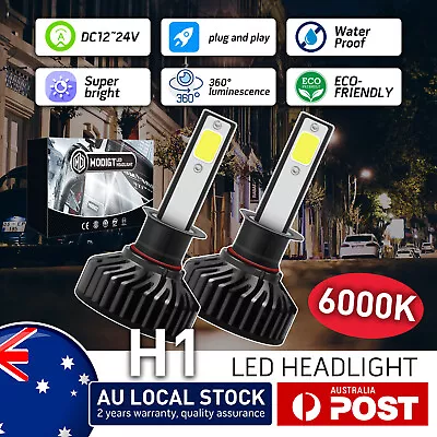 6000K H1 6000K LED Headlight Bulb 24000LM 200W Kit High/ Low Beam Super Bright • $32.29