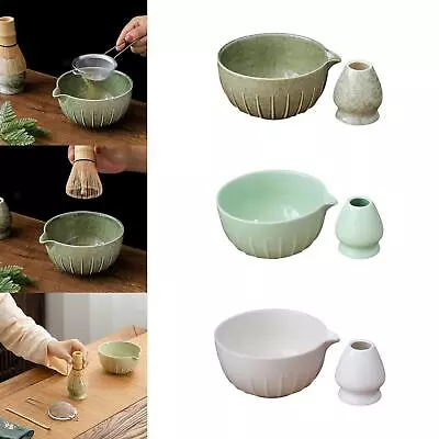 Matcha Bowl And Whisk Holder Gift Portable Matcha Tea Set • $29.71