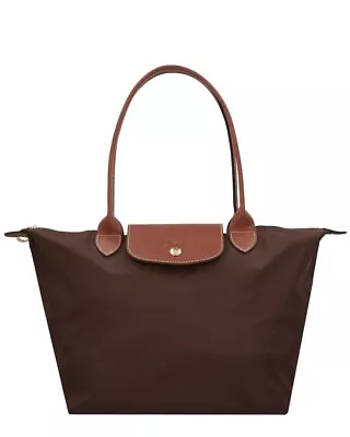 Longchamp Le Pliage Original Medium Canvas & Leather Tote Women's Brown • $109.99