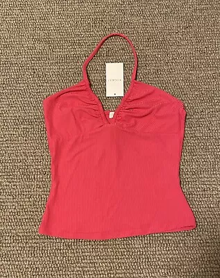 $17 • Buy Kookai Maisie Halter Top Hot Pink