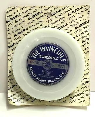 Vintage Gladding Invincible Braided Dacron Trolling Fishing Line 20 Lb. 150 Yds. • $12.95