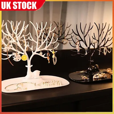 Jewelry Display Organizer Necklace Ring Earring Deer Tree Stand Holder Show Rack • £4.36