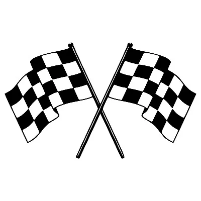 CHECKERED FLAGS Vinyl Sticker - Racing Motocross BMX Team Garage - Die Cut Decal • $8.49