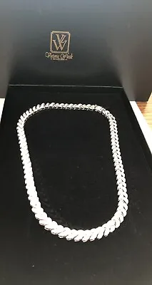 VICTORIA WIECK Stunning Long Sterling & CZ Necklace In Box • $249