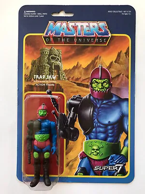 Mattel Super7 ReAction MOTU Masters Of The Universe Wave 2 Trap Jaw Figure 2016 • $51.99