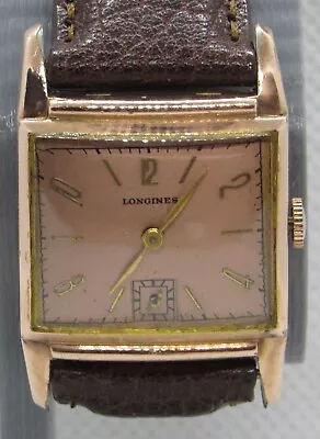 1940 Men's Longines Rose Gold Filled Manual Wind Watch - Restored And Running • $130