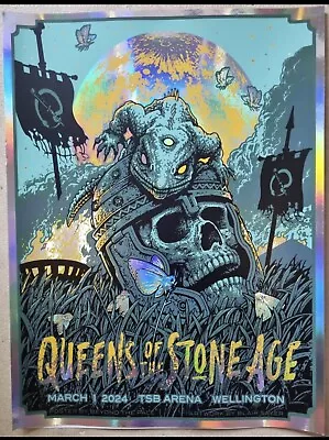 QUEENS OF THE STONE AGE Wellington FOIL AP Concert Poster New Zealand Signed • $175