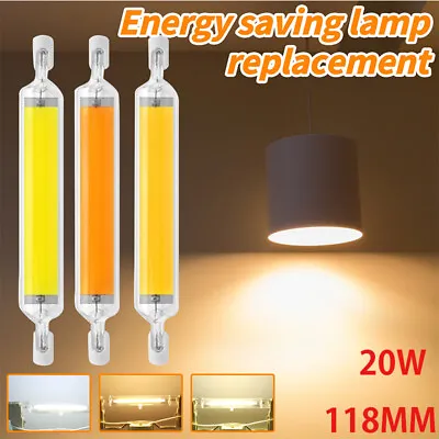 🌸20W Super Bright Dimmable Led R7s Glass Tube Cob Bulb Ceramics 118mm R7s Corn • $13.50