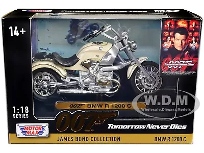 Bmw R 1200 C James Bond 007  Tomorrow Never Dies  1/18 Motorcycle Motormax 79845 • $9.99